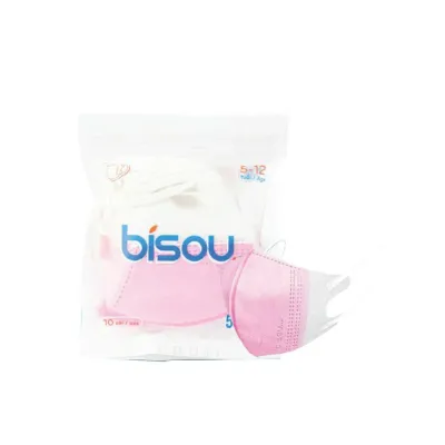 Khẩu Trang Bisou 5D Kids Hồng (5-12 Tuổi)